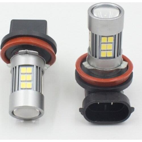 JanDeNing 2PCS H8/H9/H11/H16 27-SMD Car LED Fog Light Bulbs daytime running lights Driving Lamp Bulbs 860LM 6500K