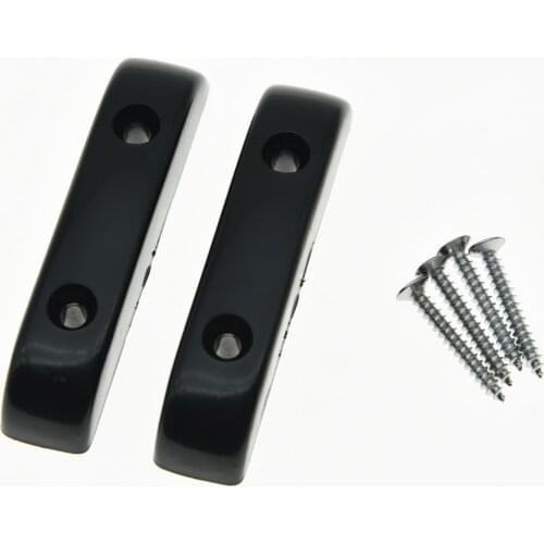 KAISH 2pcs Thumbrest for Precision P Bass Thumb Rest for Jazz J Bass White/Black