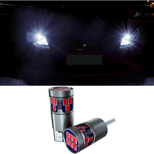 2Pcs Canbus Led No Error T10 LED Clearance Lights Super Bright Spotlight Daytime Running Light Bulbs For Volkswagen POLO JETTA