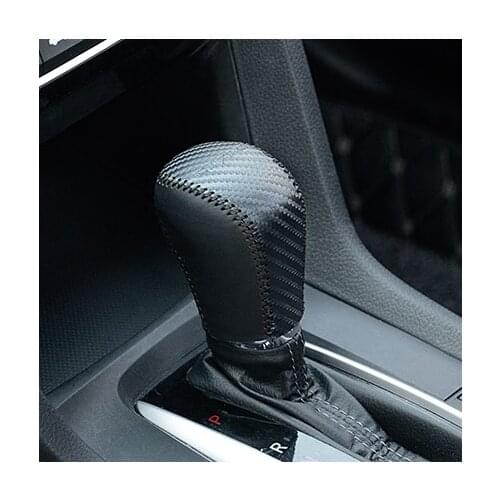 Hand Sewing Leather Car Gear Shift Knob Protective Cover For Honda Civic 10th Generation 2016 2017 Accessories