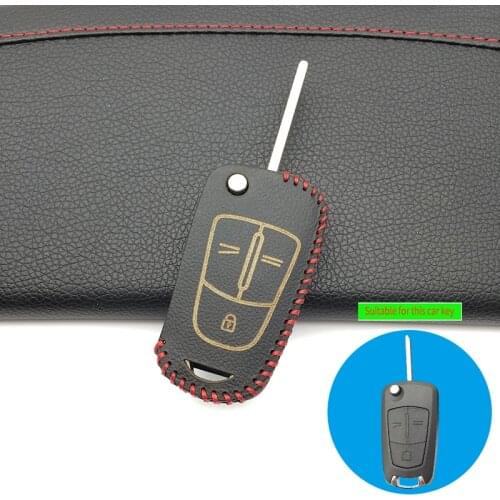 Leather Remote Flip Folding Car Key Cover Case For Opel Astra H J G Insignia Vectra C Corsa D Zafira B Signum Vauxhall 3 Button