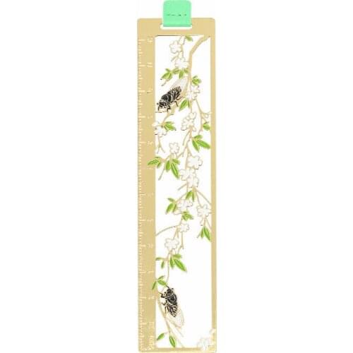 Brass Metal Ruler Hollow Bookmark Book Holder Chinese Style Creative Book Clip Classmates Birthday Office Stationery Gifts