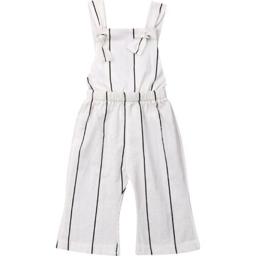 Summer Toddler Kids Baby Girl Clothes Jumpsuit Romper Playsuit Stripe One-Pieces Overalls Outfit 2019