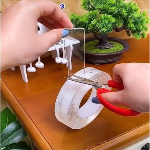 Reusable Double Sided Tapes Super Strong Seamless Kitchen Bathroom Sink Beauty Stickers Stove Waterproof Mildew Nano Tape