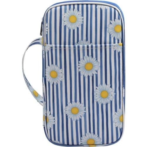 Empty Knitting Needle Tote Storage Bag Crochet Hooks Stripe Handbag Carrying For Up To 25cm Knitting Needles Sewing Accessories