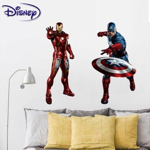 Disney Marvel USA Captain Sticker 3d Creative Sticker Childrens Room Cartoon Living Room TV Sticker