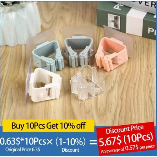 Wall Mounted Mop Organizer Holder Mop Clip Brush Broom Hanger Storage Rack Kitchen Tool Bathroom Accessories Hanging Pipe Hooks