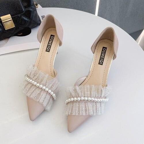 New Arrival Elegant Classic Thin Heels Shoes For Women D'Orsay Nude Black Pointed Toe Ladies Wedding Party Office Pumps