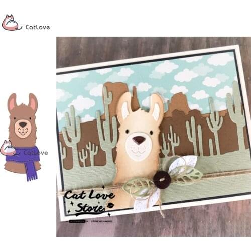 Lovely Alpaca Animal Metal Cutting Dies Stencil For DIY Scrapbooking Paper Card Decorative Craft Dies Embossing Die Cut New 2019