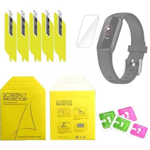 Five Packs Of Soft TPU Transparent Protective Film, Anti-scratch Film, Suitable Film For Fitbit Hydrogel Luxe Bracelet P8B1