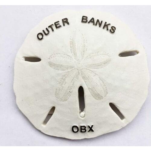 QIQIPP Outer Banks Beach, North Carolina, USA Imitation Coconut Shell Crafts Refrigerator Sticker Creative Hand-in-Hand Gift