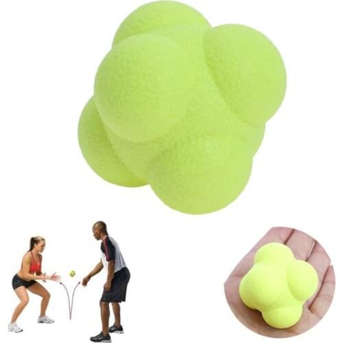 Hexagonal Reaction Ball Silicone Agility Coordination Reflex Exercise Sports Fitness Training Ball