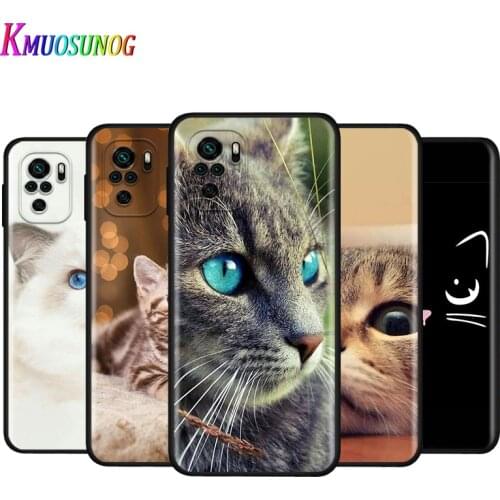 Silicone Cover Cute Cat Kitten For Xiaomi Redmi Note 10 10S 9T 9S 9 8T 8 7 7S 6 5A 5 4 4X 5G Pro Max Phone Case
