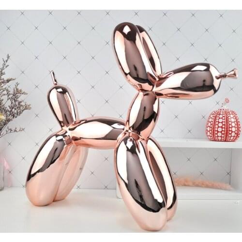 47CM BALLOON DOG SCULPTURE SCULPTURE FIGURINE ORNAMENTS OFFICE HOME DECORATION ACCESSORIES MODERN ART RESIN DECORATION CRAFT