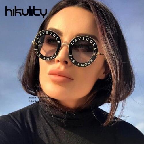 87239 with Cute Bee Vintage Letter Design Eyewear Frame Round Sunglasses Women 2018 Ladies Shades Eyeglasses Clear Glasses Men