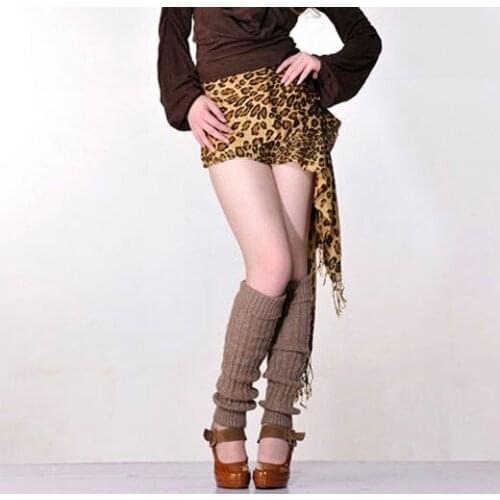 Special Offer One Pair Fashion Ribbed Soft Cable Knitting Wool Leg Warmers One Size