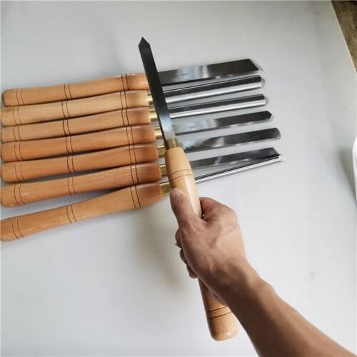 8pcs/set High Speed Steel Lathe Cutter Tools Wood lathe Tool Holder Lathe Chisel Wood Turning Tools Woodworking Tool