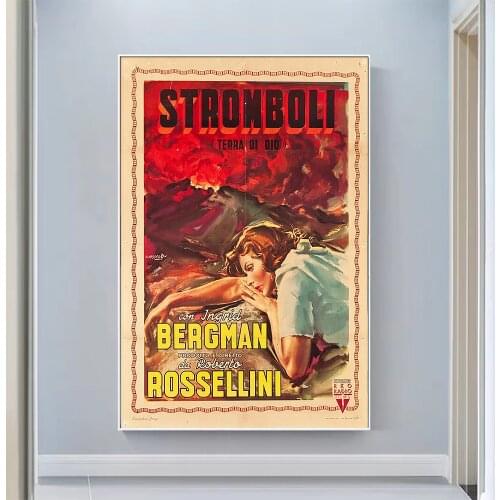 V0837 Stromboli (2) Vintage Classic Movie Wall Silk Cloth HD Poster Art Home Decoration Gift