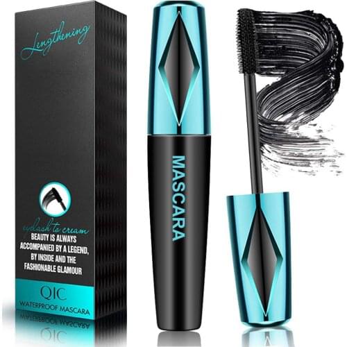 QIC 4D Waterproof Makeup Mascara Set Curling Long Brush Kit Not Dyed Thick Cosmetics No Smudging Long Last Beauty Comestic