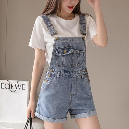 Summer Casual Denim Playsuit Women Sleeveless Pocket Jeans Jumpsuit Rompers jumpsuits Plus Size Overalls combinaison femme