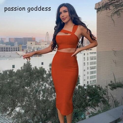 Women Plus Size Autumn Sexy Hollow Out Bodycon Mid Calf Dress One-shoulder Black Sexy Sheath Party Club Ladies Dress Vestidos