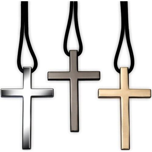 1pcs church supplies, Jesus cross decoration, Catholic Christ pendant metal cross car pendant Gold silver black