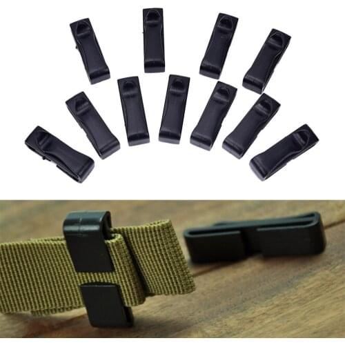 10Pcs 20/25MM molle buckle strap Belt end clip adjust keeper tactical backpack camping