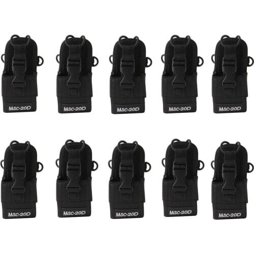 Lot 10pcs MSC-20D Walkie talkie Bag Holster Nylon Carry Case For Kenwood BaoFeng UV-5R UV-6R GT-3 BF-888S UV-82 DM-5R plus Radio