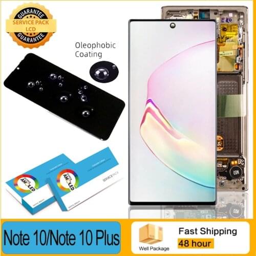 100% Original Super AMOLED for SAMSUNG Galaxy Note 10 N970F LCD Display Touch Screen for Note 10 Plus Note10+ N975 N9750