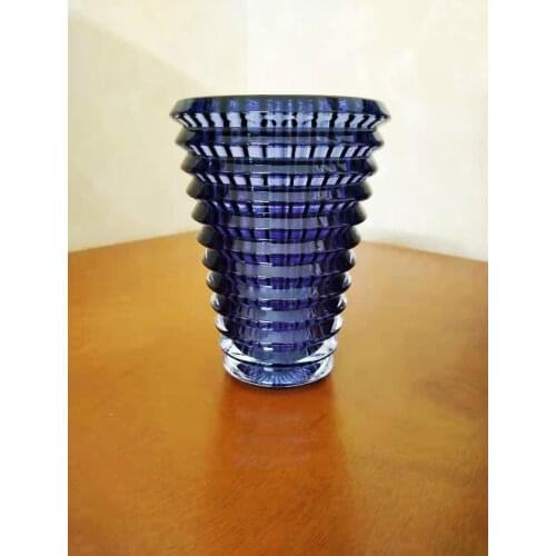 2kg 15x11cm blue crystal Transparent vase small size oval vase gift