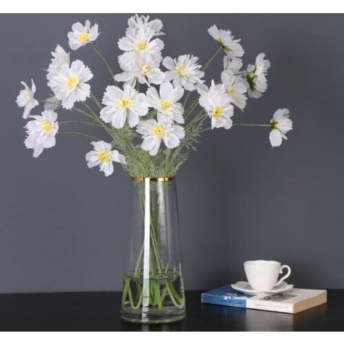 2pcs Gerbera Plants Wholesale Artificial Flower Coreopsis Galsang for Wedding Silk Chrysanthemum Flower