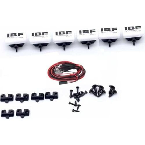 4PCS Square Lampshade Set for 1/10 RC Crawler Car 5mm LED Spotlight Light DIY Lamp Cup Modification Kit