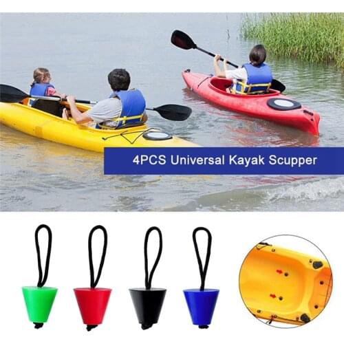 4Pcs Universal Kayak Scupper Plug Kit Kayak Canoe Drain Holes Stopper Replacement Bungs for All Major Brands