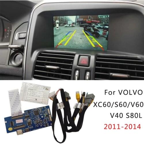 Car revering camera adapter interface For volvo V60 V40 S60 S80 XC60 2011-2014 original screen improve front rear camera