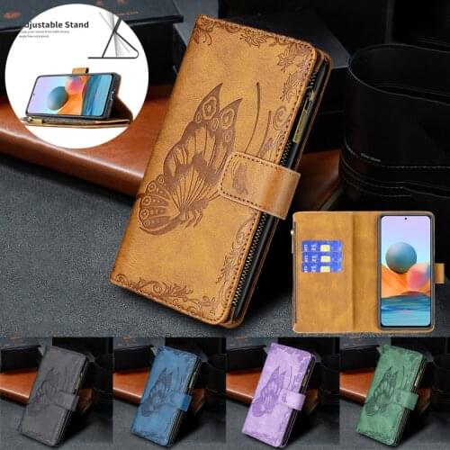 Leather Flip Cover For RedMi K40 Pro K30S Note10 Pro Max Zipper Case For Xiaomi 11i Poco F3 M3 X3 10T Pro Phone Bags Coque