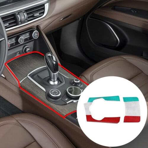For 2017-2019 Alfa Romeo Stelvio true carbon fiber central control cup cover decorative panel, automotive interior accessories
