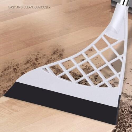 Dual-use Two-in-one Non-slip Handle Multifunction Ma-gic Broom for Home Office Hangable Handle Design Removable