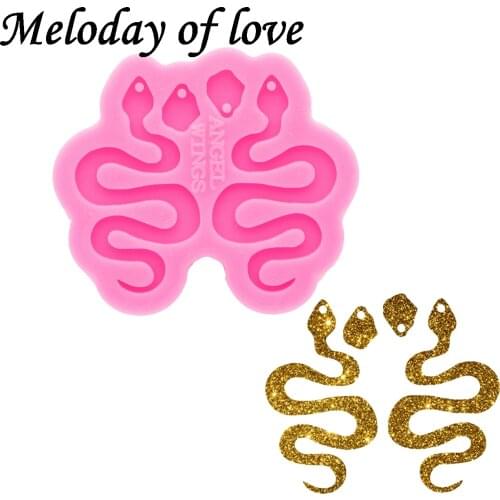 Glossy Snake Earrings Mold Silicone Mould DIY Handmade for Epoxy Resin Jewellery Making Tools DY0717
