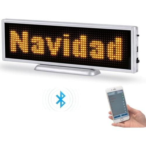 Indoor P3 16 * 64 pixel rechargeable LED fixed-mobile message led display panel and illuminated sign with APP Bluetooth function
