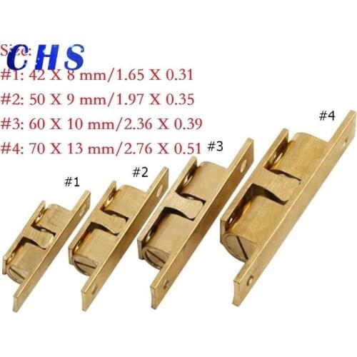 42/50/60/70mm Brass Door Stop Lock Buckle Door Touch Push Latch Cabinets Closet Inner Locks Polishing Switch Ball Locker Stopper