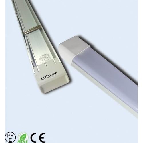 Lcdmoon Led clean purification tube light 2FT 20W 3FT 30W 4FT 40W 5FT 48W led flat batten light AC85-265V PF:0.9 wall lamp
