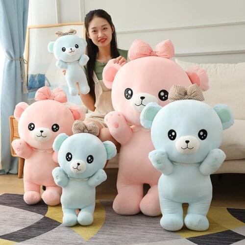 35/55/70cm Hot Sale Plush Bear Toy Stuffed Dolls Kids Sleeping Cushion Soft Pillow Toys For Girls Children Birthday Gifts