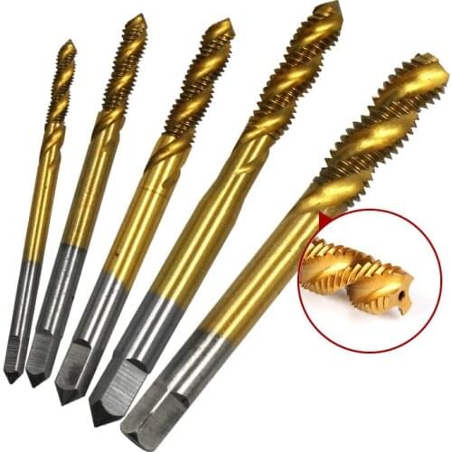 5pcs M3 M4 M5 M6 M8 Machine Screw Metric Hardware tools for high speed steel hand machine Thread Plug Taps Set High Quality