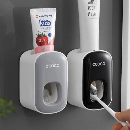 Bathroom Accessories Set Wall Mount Automatic Toothpaste Dispenser Toothpaste Squeezer Dispenser Bathroom Toothbrush Holder Tool