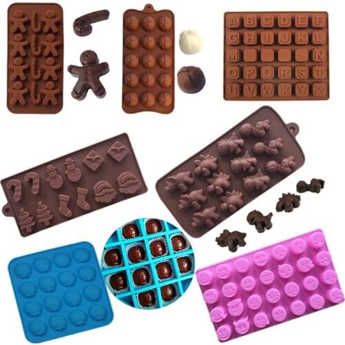 New Silicone Chocolate Mold 29 Shapes Chocolate baking Tools Non-stick Silicone cake mold Jelly and Candy Mold 3D mold DIY best