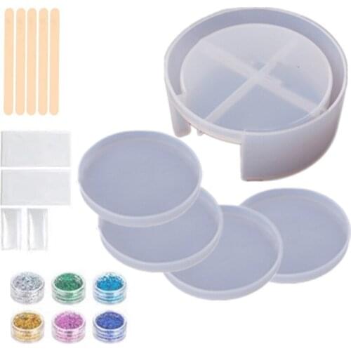 2021 New Mould 3D Round Cup Cushion Containing Epoxy Resin Drop Rubber Cup Cushion DIY Silicone Mold Wholesale Drop Shipping