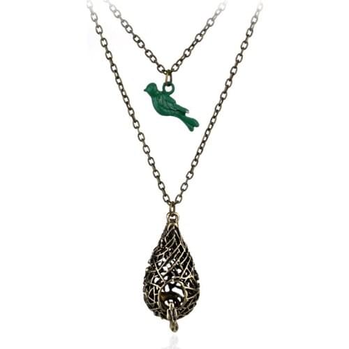 Wholesale a lot Elena Gilbert Blue Bird Necklace The birds Nest From The Vampire Diaries Women Jewelry Support Drop Shipping