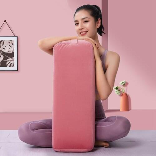 Yoga Bolster Pillow for Meditation and Support - Rectangular Yoga Cushion - Yoga Accessories from Machine Washable with Carry Ha