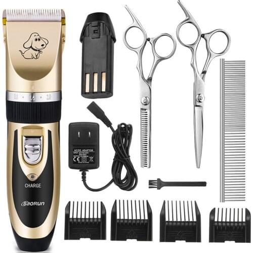 Professional Rechargeable Pet Cat Dog P2 Hair Trimmer Electrical Dog Hair Clipper Grooming Shaver Set Pets Haircut Machine