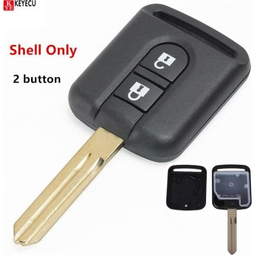 Keyecu Remote Car Key Shell Case Fob Keyless Entry Cover 2 Buttons For Qashqai Nissan Micra Navara Almera Note auto key shell